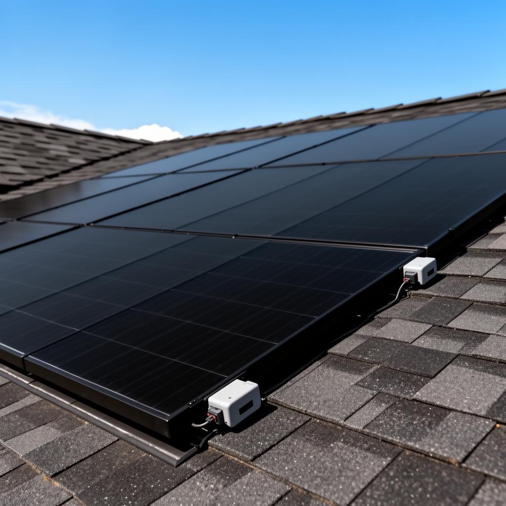Rooftop solar — matte black monocrystalline