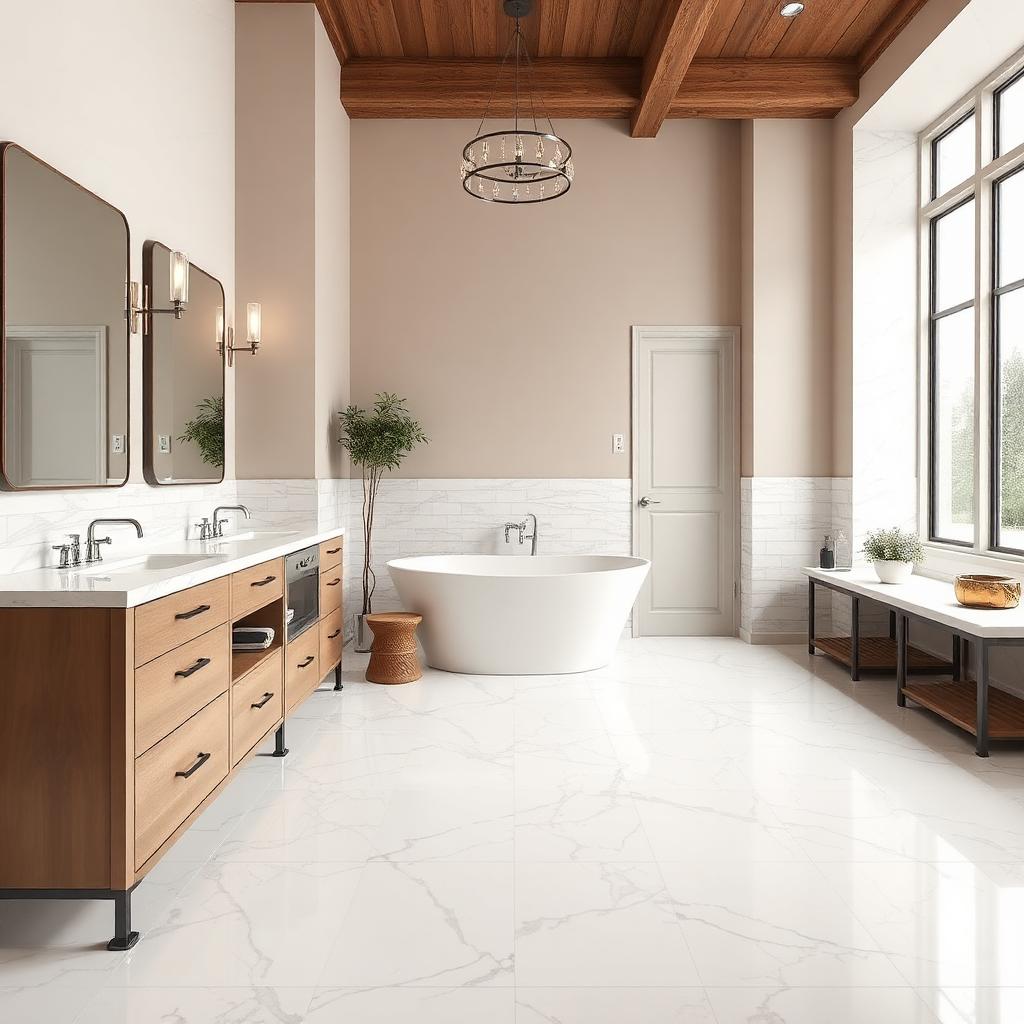 Marble-look porcelain